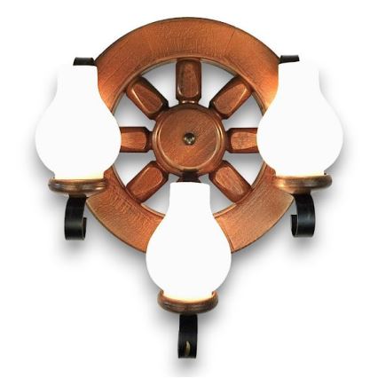 Brilagi - Sieninis šviestuvas ROATA APLICA 3xE14/40W/230V bukas/graikinis riešutas