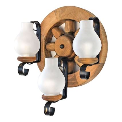 Brilagi - Sieninis šviestuvas ROATA APLICA 3xE14/40W/230V bukas