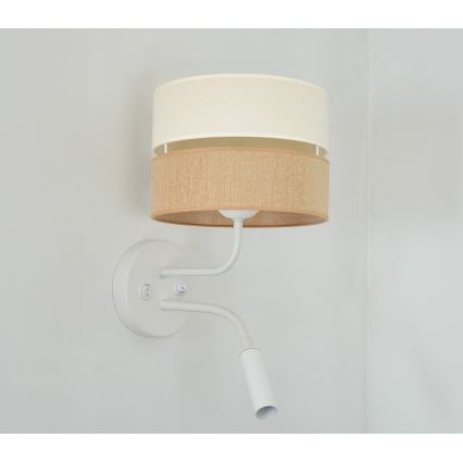 Brilagi - Sieninis šviestuvas ROYAL YUTE 1xE27/15W/230V + 1xG9/6W smėlio spalva/kreminė/balta