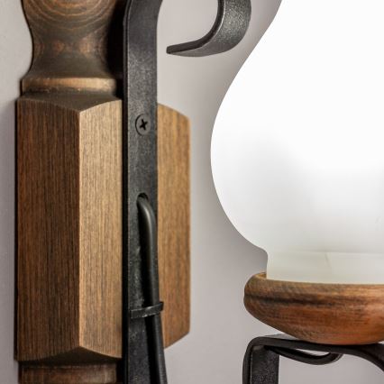 Brilagi - Sieninis šviestuvas RUSTIC 1xE14/40W/230V bukas