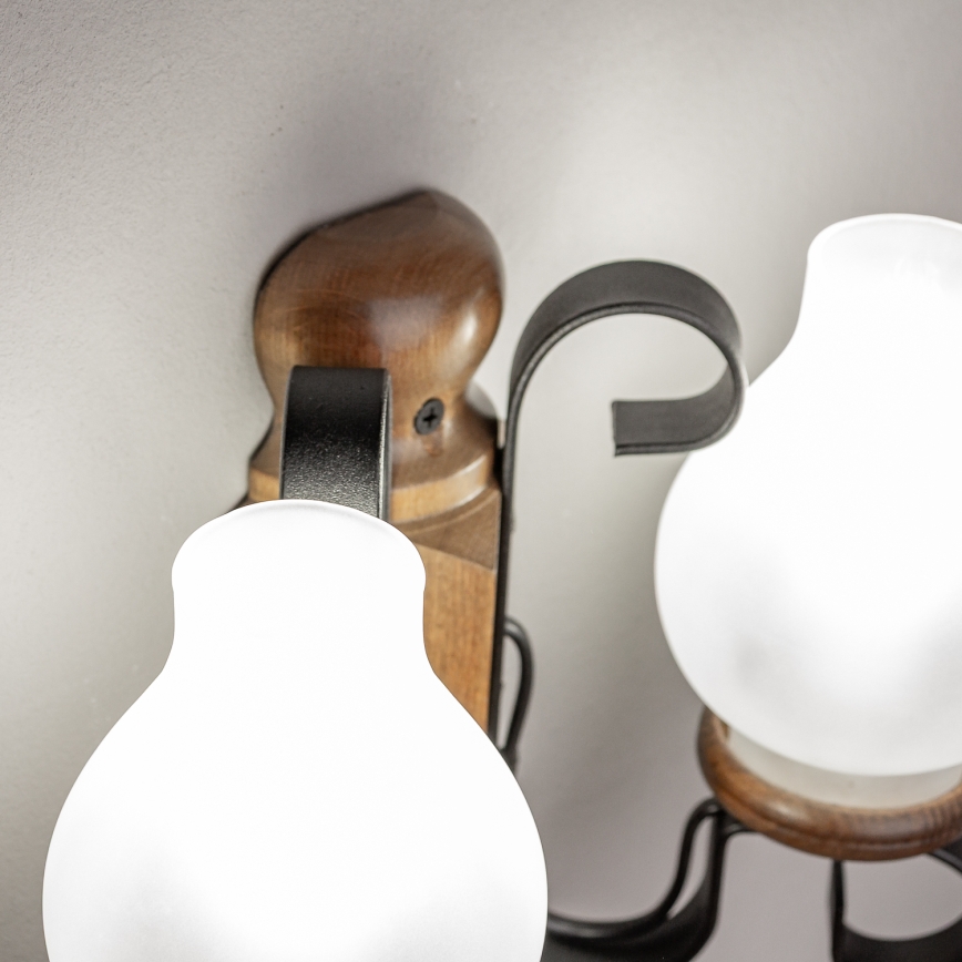 Brilagi - Sieninis šviestuvas RUSTIC 2xE14/40W/230V bukas/graikinis riešutas