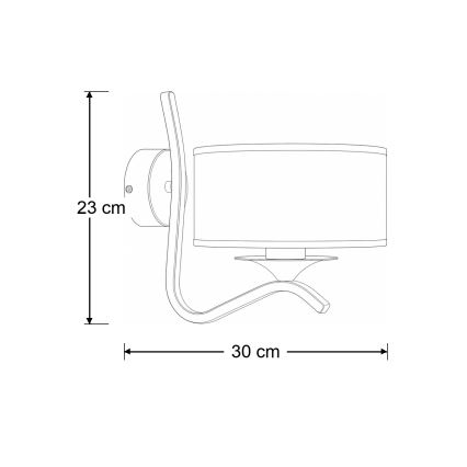 BRILAGI - Sieninis šviestuvas SAPHIRE 1xE27/15W/230V kreminis/auksinis/patinuotas