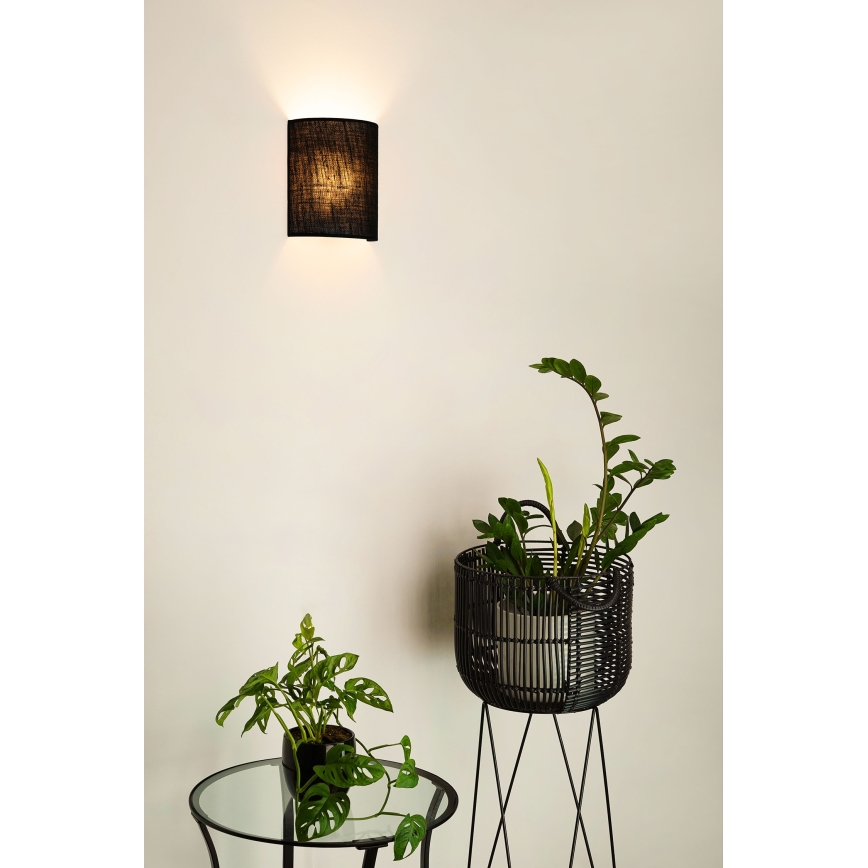 Brilagi - Sieninis šviestuvas SEMI 1xE27/15W/230V diametras 20 cm juoda