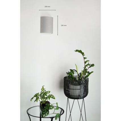 Brilagi - Sieninis šviestuvas SEMI 1xE27/15W/230V diametras 20 cm pilka