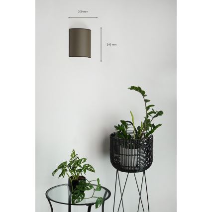 Brilagi - Sieninis šviestuvas SEMI 1xE27/15W/230V diametras 20 cm ruda