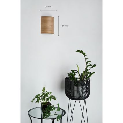 Brilagi - Sieninis šviestuvas SEMI 1xE27/15W/230V diametras 20 cm ruda
