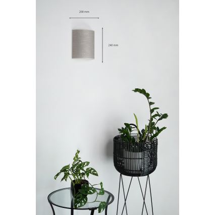 Brilagi - Sieninis šviestuvas SEMI 1xE27/15W/230V diametras 20 cm tamsiai pilka
