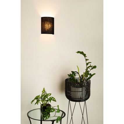 Brilagi - Sieninis šviestuvas SEMI 1xE27/15W/230V juoda