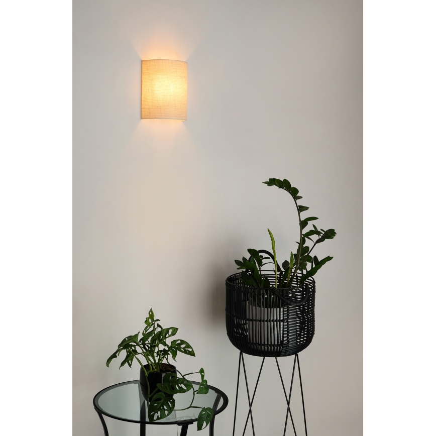 Brilagi - Sieninis šviestuvas SEMI 1xE27/15W/230V kreminė
