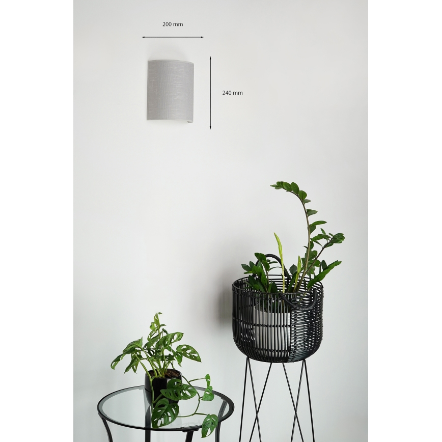 Brilagi - Sieninis šviestuvas SEMI 1xE27/15W/230V pilka