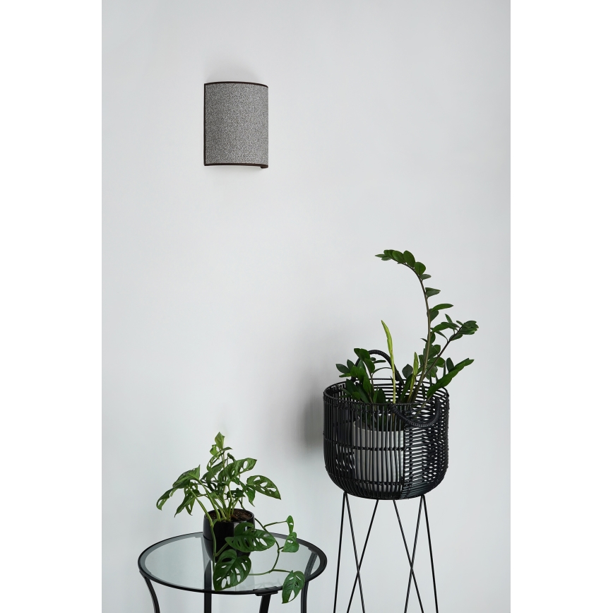 Brilagi - Sieninis šviestuvas SEMI 1xE27/15W/230V pilka