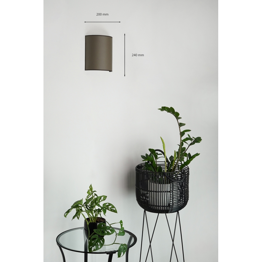 Brilagi - Sieninis šviestuvas SEMI 1xE27/15W/230V ruda