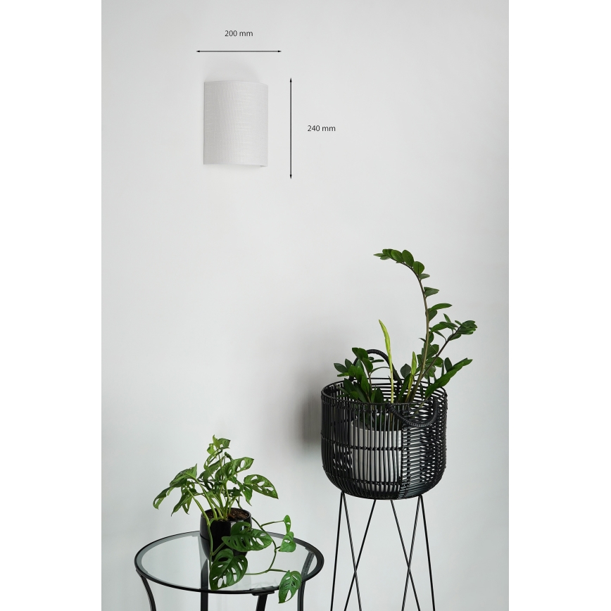 Brilagi - Sieninis šviestuvas SEMI 1xE27/15W/230V šviesiai pilka