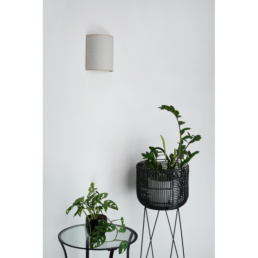 Brilagi - Sieninis šviestuvas SEMI 1xE27/15W/230V šviesiai pilka