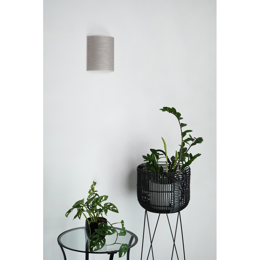 Brilagi - Sieninis šviestuvas SEMI 1xE27/15W/230V tamsiai pilka