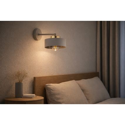 Brilagi - Sieninis šviestuvas SPRING 1xE27/60W/230V smėlinė/auksinė