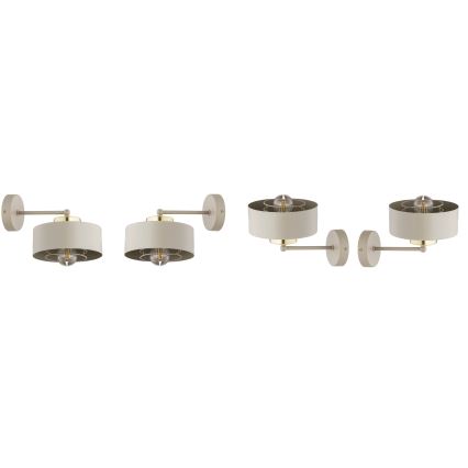 Brilagi - Sieninis šviestuvas SPRING 1xE27/60W/230V smėlinė/auksinė