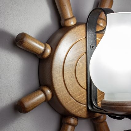 Brilagi - Sieninis šviestuvas TIMONA 1xE14/40W/230V bukas/graikinis riešutas