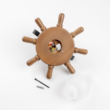 Brilagi - Sieninis šviestuvas TIMONA 1xE14/40W/230V bukas/graikinis riešutas