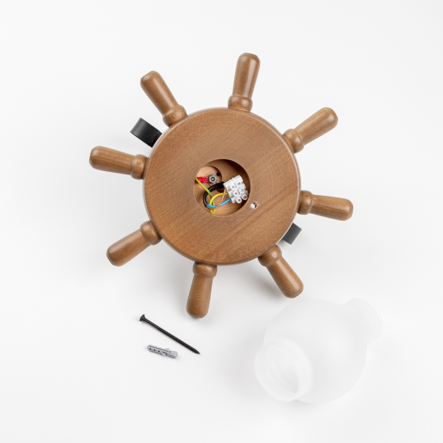 Brilagi - Sieninis šviestuvas TIMONA 1xE14/40W/230V bukas/graikinis riešutas