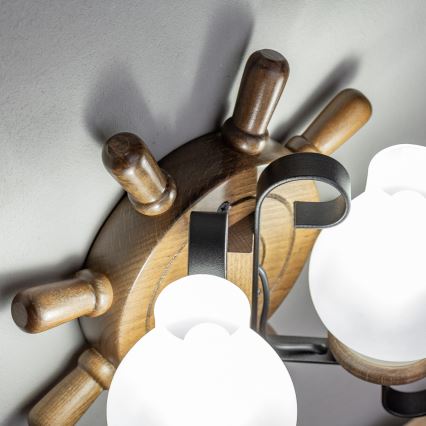 Brilagi - Sieninis šviestuvas TIMONA 2xE14/40W/230V bukas/graikinis riešutas