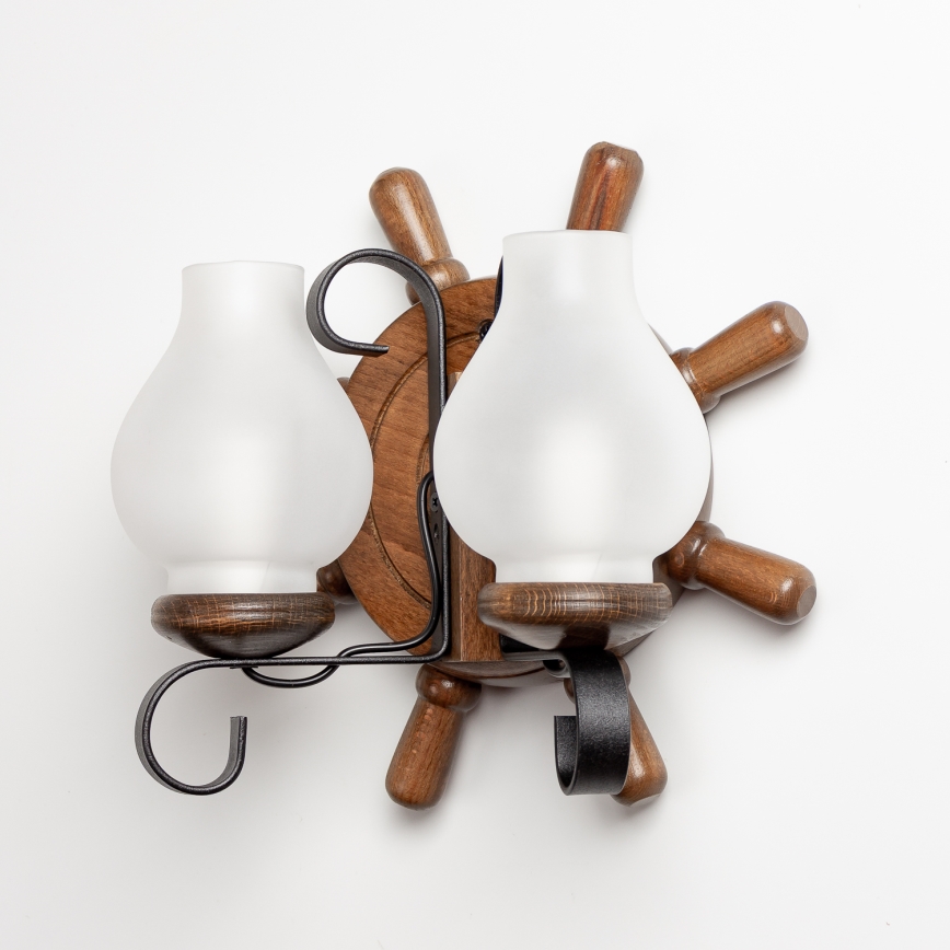 Brilagi - Sieninis šviestuvas TIMONA 2xE14/40W/230V bukas/graikinis riešutas