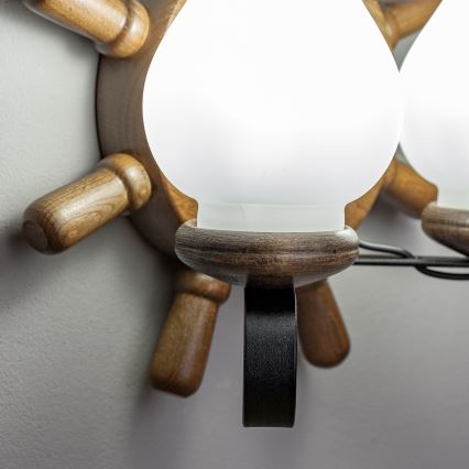 Brilagi - Sieninis šviestuvas TIMONA 2xE14/40W/230V bukas/graikinis riešutas