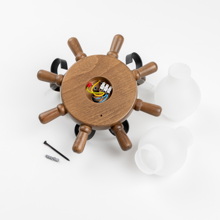 Brilagi - Sieninis šviestuvas TIMONA 2xE14/40W/230V bukas/graikinis riešutas