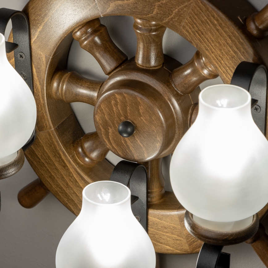 Brilagi - Sieninis šviestuvas TIMONA 3xE14/40W/230V bukas/graikinis riešutas