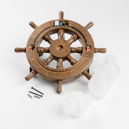 Brilagi - Sieninis šviestuvas TIMONA 3xE14/40W/230V bukas/graikinis riešutas