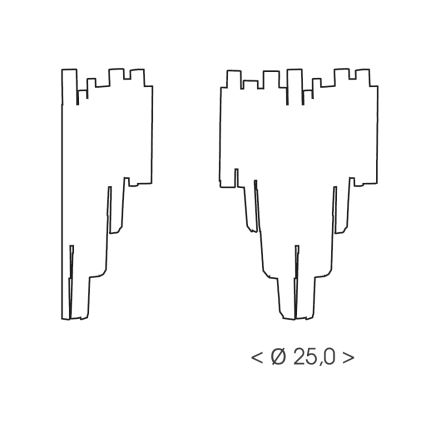 Brilagi - Sieninis šviestuvas VERVE 2xE14/40W/230V juodas