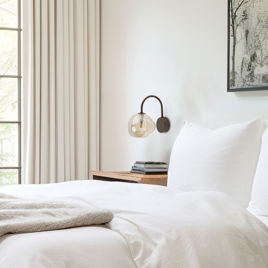 Brilagi - sieninis šviestuvas VULCANO 1xG9/8W/230V ruda/dūminė smėlinė