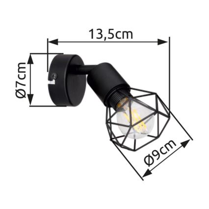 Brilagi - sieninis taškinis šviestuvas CAGE 1xE14/40W/230V