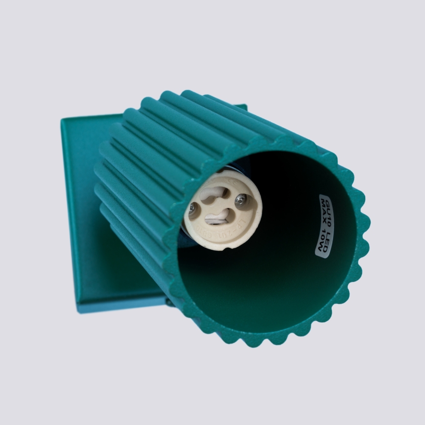 Brilagi - Sieninis taškinis šviestuvas CRESTO 1xGU10/10W/230V turkio spalvos