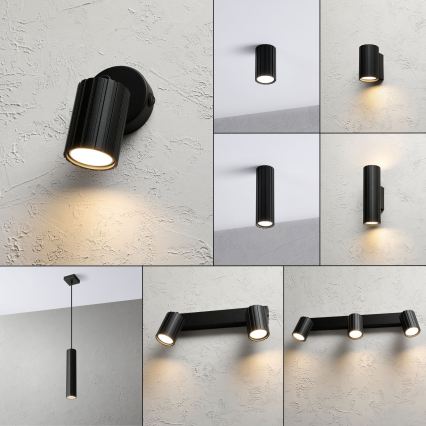 Brilagi - Sieninis taškinis šviestuvas CRISPINA 1xGU10/10W/230V juodas