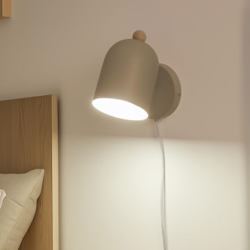 Brilagi - Sieninis taškinis šviestuvas GALLION 1xE27/15W/230V smėlio spalvos