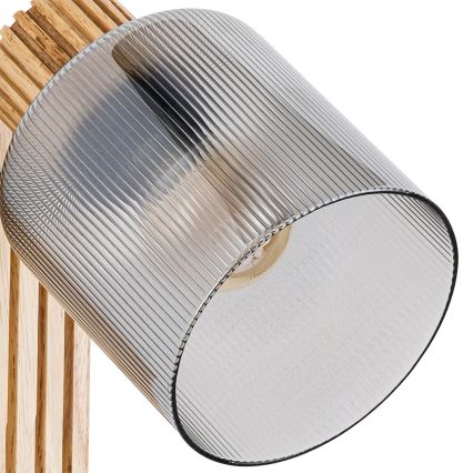 Brilagi - Sieninis taškinis šviestuvas HYGGE 1xE14/15W/230V kaučiukmedis/dūminė