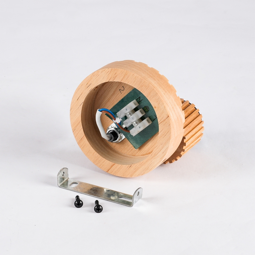 Brilagi - Sieninis taškinis šviestuvas HYGGE 1xE14/15W/230V medinis/dūminis