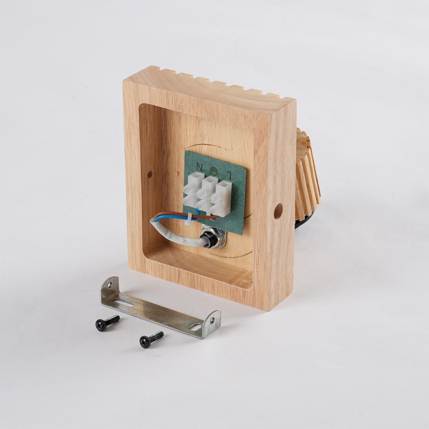 Brilagi - Sieninis taškinis šviestuvas HYGGE 1xE14/15W/230V medinis/dūminis