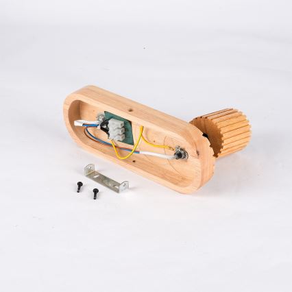 Brilagi - Sieninis taškinis šviestuvas MODERN WOOD 1xG9/5W/230V + 1xGU10/8W kaučiukmedis