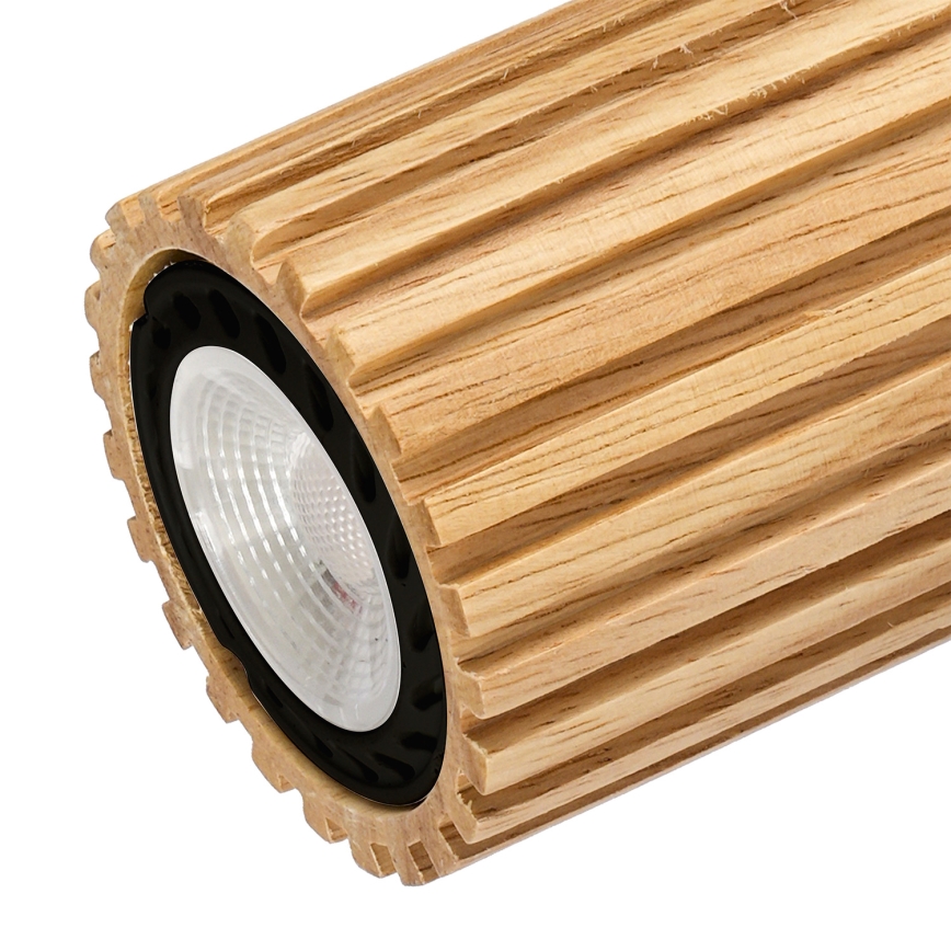 Brilagi - Sieninis taškinis šviestuvas MODERN WOOD 1xGU10/8W/230V kaučiukmedis/juoda