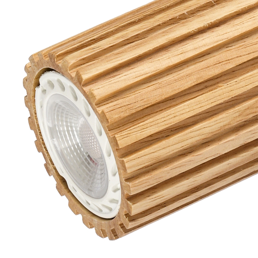 Brilagi - Sieninis taškinis šviestuvas MODERN WOOD 1xGU10/8W/230V mediena/balta