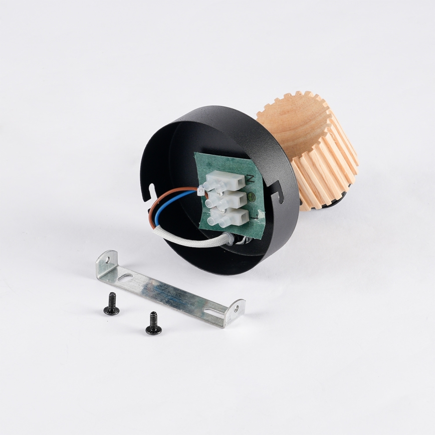 Brilagi - Sieninis taškinis šviestuvas ODENSE 1xE14/10W/230V mediena/juoda