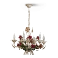 BRILAGI - Sietynas ant grandinės ROSALIA 6xE14/40W/230V įvairiaspalvis/smėlio spalvos/patina