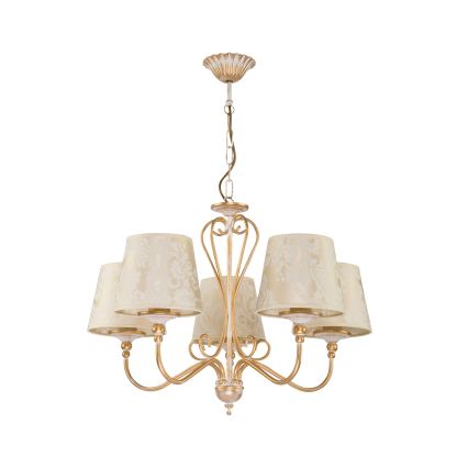 BRILAGI - Sietynas ant grandinės SONIA 5xE27/15W/230V skersm. 64 cm kreminė/patina