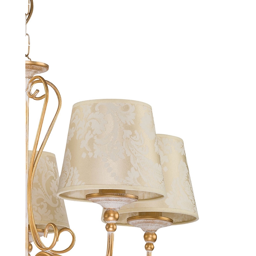 BRILAGI - Sietynas ant grandinės SONIA 5xE27/15W/230V skersm. 64 cm kreminė/patina