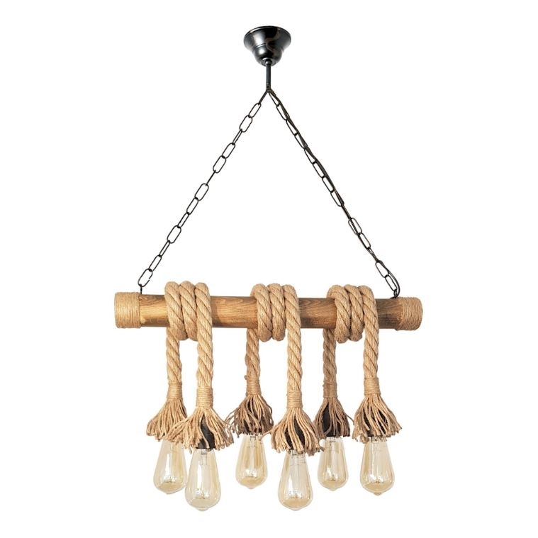 Brilagi - Sietynas, kabinamas ant grandinės KOS 6xE27/60W/230V bukas