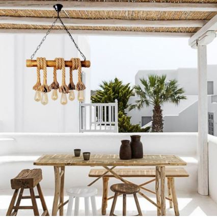 Brilagi - Sietynas, kabinamas ant grandinės KOS 6xE27/60W/230V bukas