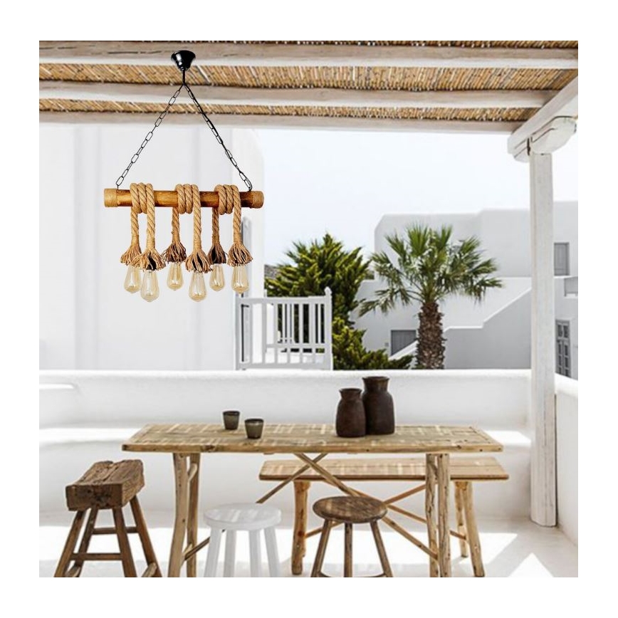 Brilagi - Sietynas, kabinamas ant grandinės KOS 6xE27/60W/230V bukas