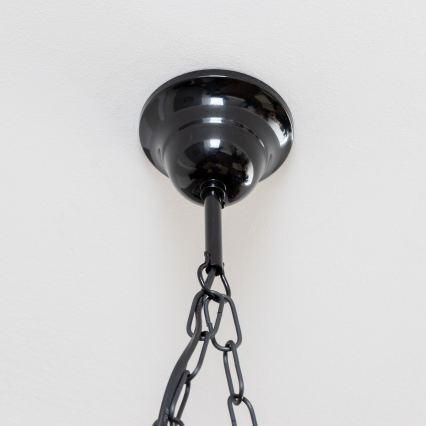 Brilagi - Sietynas, kabinamas ant grandinės QUEEN 2xE14/40W/230V bukas/graikinis riešutas